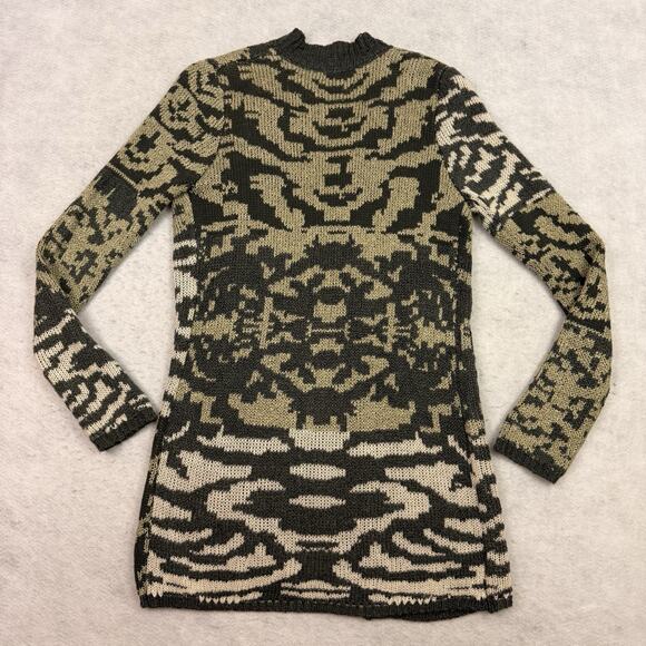 BKE Boutique Cardigan Sweater XL Womens Long Open Front Knit Mohair Wool Blend - Picture 4 of 10